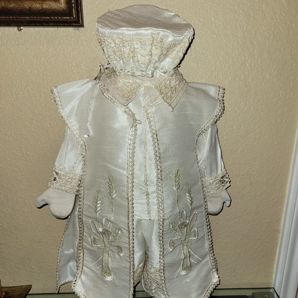 Baptism Dress for Boys Made of SILK (9-12 Months) - Picture 3 of 5